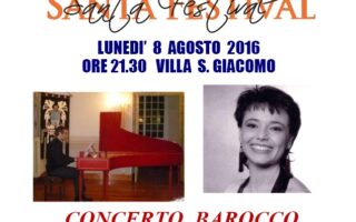 Concerto Barocco Savino-Ferrari lunedì 8 Agosto 2016 alle ore 21.30 Villa S. Giacomo