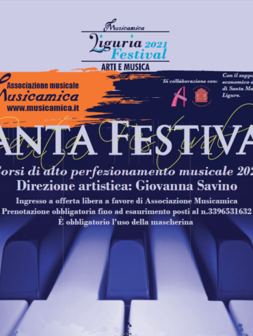 Musicamica e Santa Festival 2021 XIV edizione, in collaborazione con il Comune di Santa Margherita Ligure