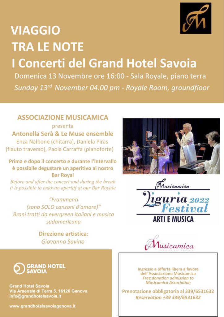 Frammenti-Locandina concerto al Grand Hotel Savoia