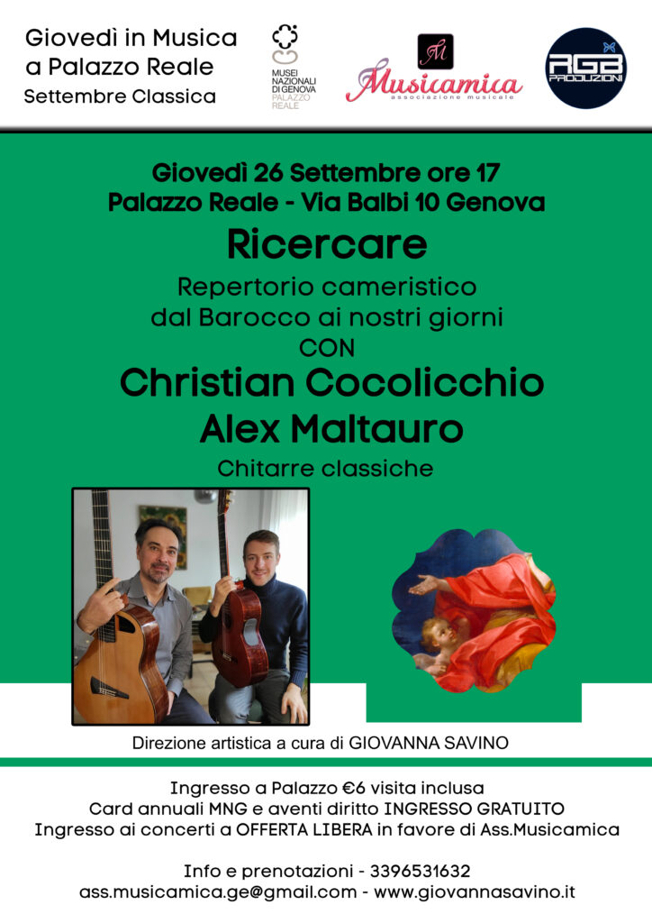 Locandina concerto Giovedì 26 settembre