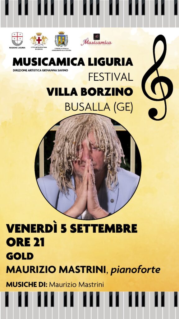 Gold con Maurizio Mastrini-Locandina 5 settembre 2025 a Villa Borzino di Busalla a Genova