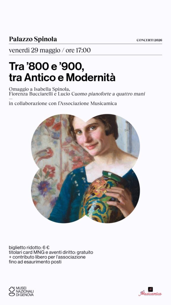 Tra '800 e '900, tra Antico e Modernità-Locandina concerto 29 maggio a Palazzo Spinola a Genova